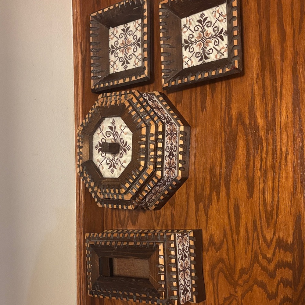 Handcrafted Wooden Decor Set